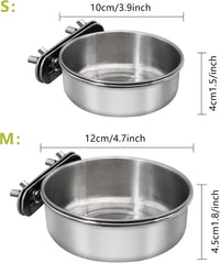 Large Bird Feeding Dish Cups with Clamp Holder - Small+Medium / 1 Pack - image 2