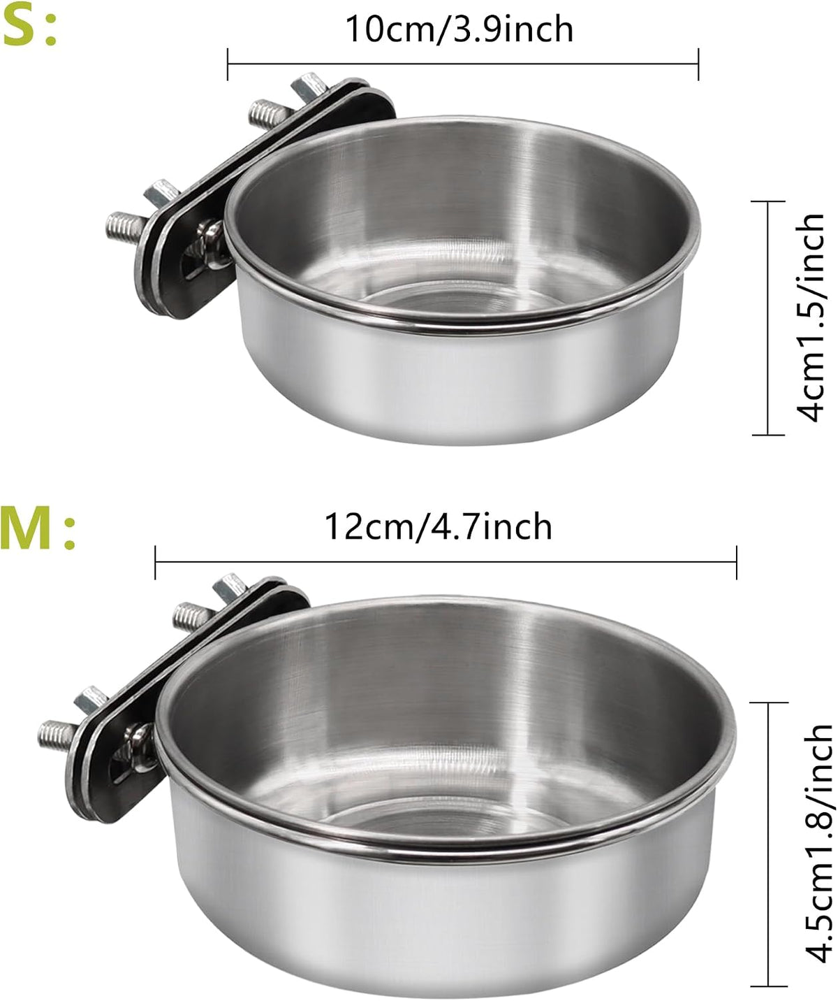 Large Bird Feeding Dish Cups with Clamp Holder - Small+Medium / 1 Pack - image 2
