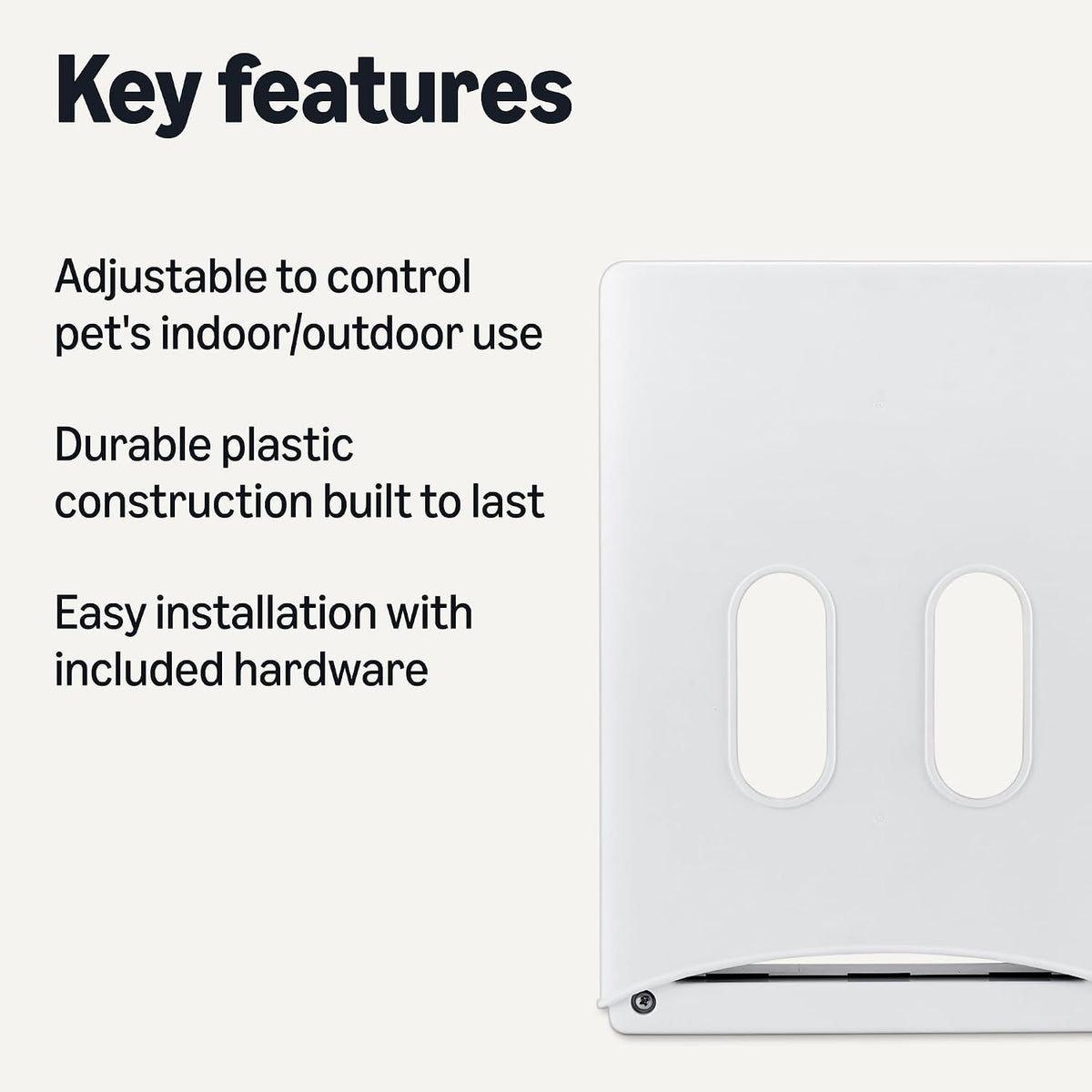 Amazon Basics Adjustable Plastic Dog and Cat Door - Medium / adjustable Plastic door - image 3