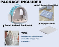 Portable Small Animal Backpack Travel Breathable Pet Carrier Bag - Green / Backpack - image 4