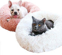 Cat Bed for Indoor Cats, Mini Plush Self Warming Kitten Bed - Small 20'' / Pink - image 2