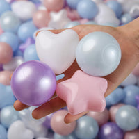 TRENDPLAY ball pit balls in star, heart and round shapes with pastel colors - view 27