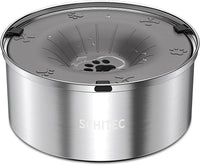 SCHITEC Dog Water Bowl No Spill - 3L Gray
