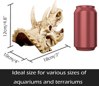 Fish Hideout Cave Dinosaur Animal Skull Reptile Ornament Halloween Décor for Terrarium Aquarium Large Decorations Betta Tarantula Snake Decor Bones