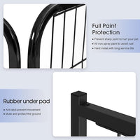 BestPet Dog Playpen Indoor 32 inch 32 Panels Metal Dog Pen Pet Dog Fence Outdoor Exercise Pen with Doors,Pet Puppy Playpen for RV Camping Yard, Black