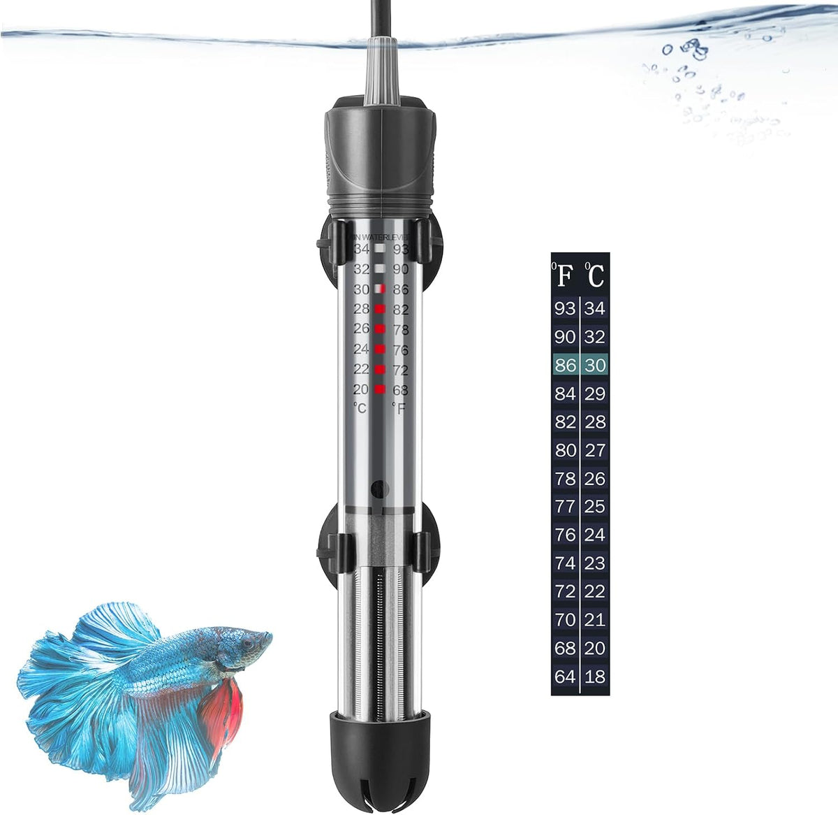 HITOP 50W Adjustable Aquarium Heater - 7in-50w