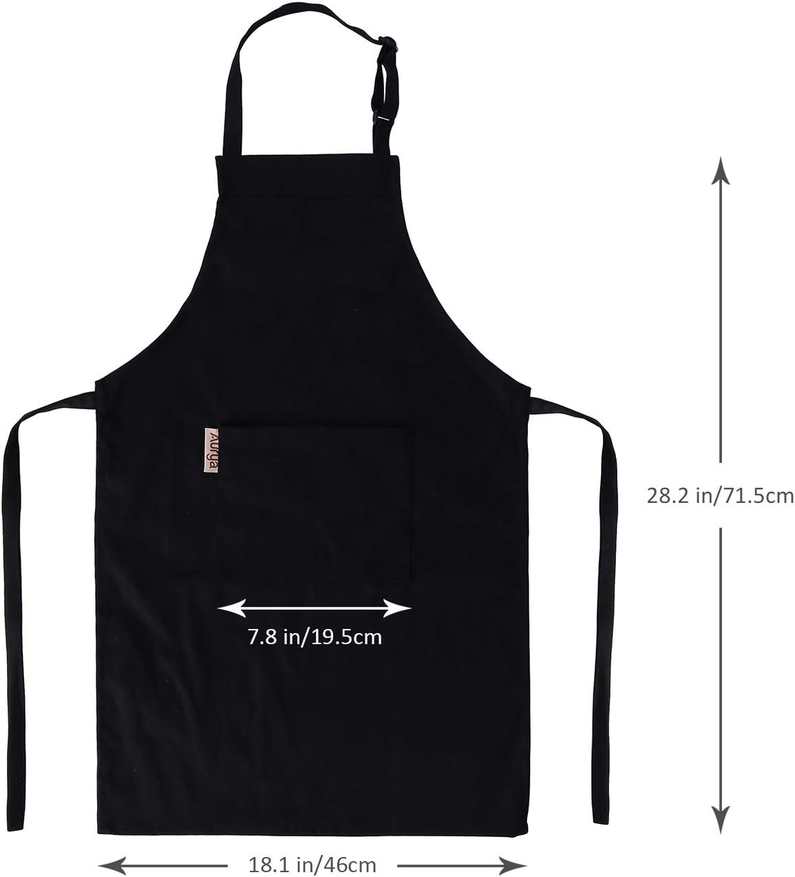 Aurya kids apron and chef hat set in light blue with front pocket and adjustable strap - view 19