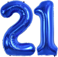 TONIFUL 40 Inch Red Number 3 Balloons Large Foil 3rd Birthday - Navy Blue / Number 21