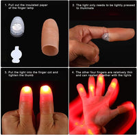 VANTIYAUS rubber light-up thumb tip magic trick lamps, 4 pieces with batteries - view 4