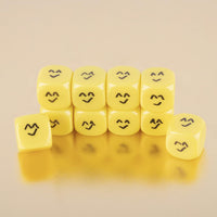 22MM Rounded Blank Six Sided Dice Lianshi Teaching Created Sesources - 10Pcs / Yellow - image 2