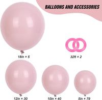 RUBFAC Balloons Black Balloon Arch for Black Birthday Decorations - Dusty Pink - image 2