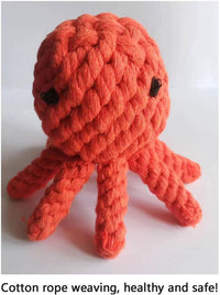 Dog Toys Puppy Teething Chew Toys 3 PCS - orange octopus - image 4