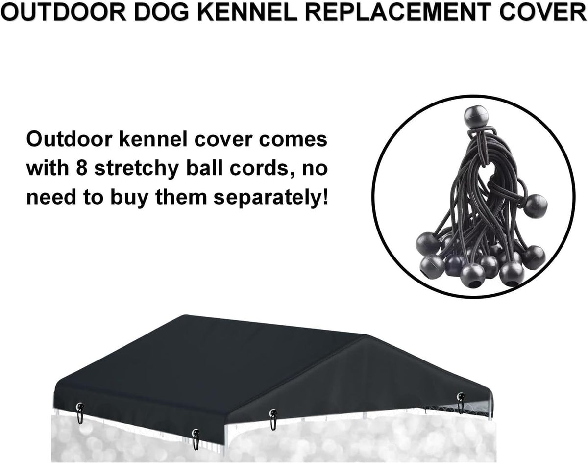 Outdoor Dog Kennel Cover 10'W x 10'L Replacement Covers - Black / 4.2'W x 4.2'L x 1.2'H - image 3