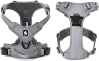TRUE LOVE Adjustable No-Pull Dog Harness Reflective Pup Vest Harnesses Comfortable Control Brilliant Colors Truelove TLH5651(Gray,S)