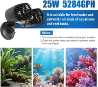 DaToo 800GPH Mini Aquarium Circulation Pump Ultra-quiet Fish Tank - 5284GPH - image 4
