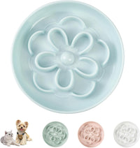 Melamine Cat Slow Feeder Bowl Set - Blue / 1 PACK