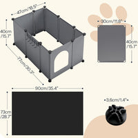 HOOBRO Cat Litter Box Enclosure with Large Oxford Mat - Grey - image 4