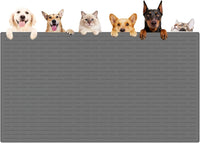 XXXXL Largest Pet Food Mat - Dark Gray / 51.2"L x 25.6"W