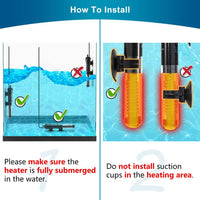 DaToo Aquarium Heater Adjustable 50W Submersible Fish Tank Heater - 300Watt - image 3