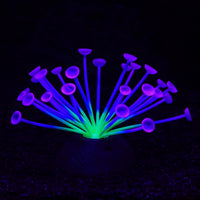 ZtohPyo Glow Fish Tank Decorations - Purple Trumpet-shaped