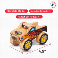 Little Jupiter DIY Wooden Kits w/Stickers, Kids Building Kit - Monster Truck #1 - image 3