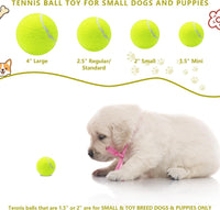 Magicorange 10 Pack Squeaky Mini Tennis Balls - 10 Pack / Yellow - image 3