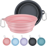 Kytely Collapsible Dog Bowls Medium - Grey & Pink / X-Large
