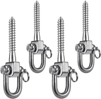 SELEWARE stainless steel swing hangers 2 pack, heavy duty eye hooks for wood beams - view 5