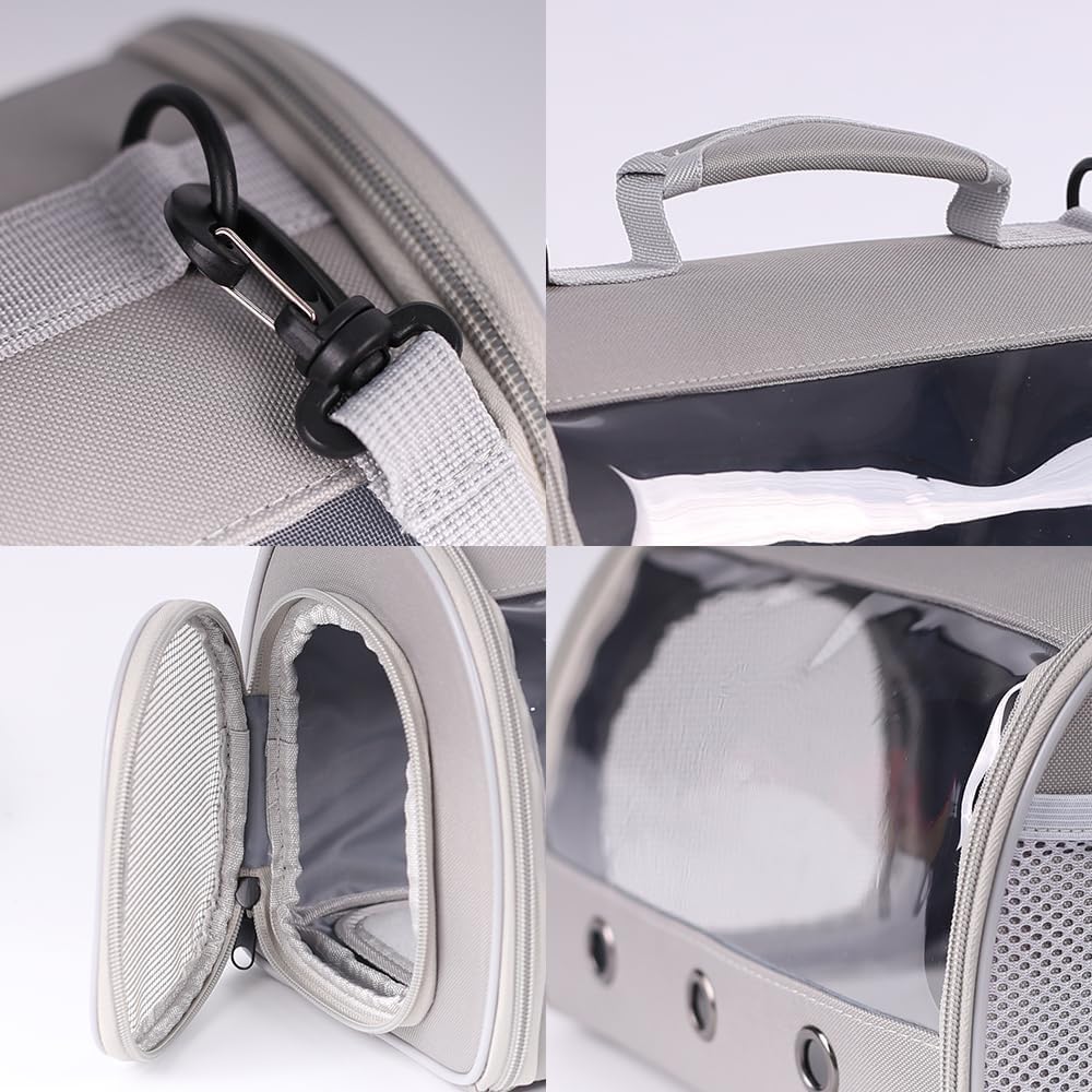 Bearded Dragon Travel Carrier Backpack, Lizard Backpack Carrier - Grey / TPU Carrier+MAT - image 4