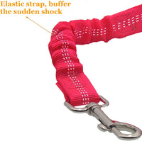 2 Dog Car Harness Seatbelt Seat Belt Leash Travel Accessories Bungee - Red / 2 Packs - image 3