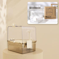 Water Circulation Bird Bath, Hanging Cage Shower Box – Essentials for Birds - Light brown - image 3