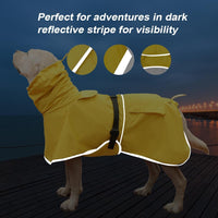 Dog Raincoat Waterproof Adjustable Rain Jacket Small Dogs Green - Yellow / XL-Fit for 15-21 pounds - image 3
