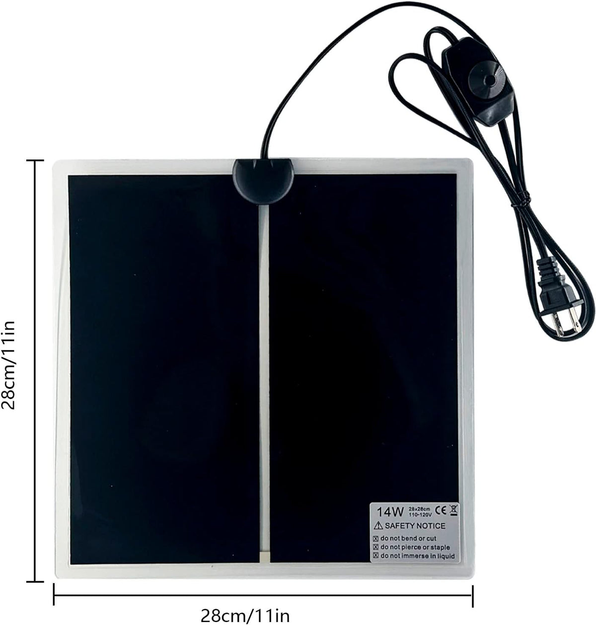 Reptile Heating Mat, Removable Terrarium Heat Mats - 2PCS,14W - image 3