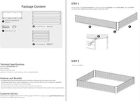 4x2x1ft Metal Raised Garden Bed Kit，Galvanized Garden Bed Box for Vegetables, Flowers, Herbs, and Succulents,60 Gallon Capacity - Green