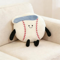 Cute Volleyball Plush Volleyball Gift Stuff Soft Sports Throw Pillow – Fun for Kids & Family - Baseball Pillow - image 2