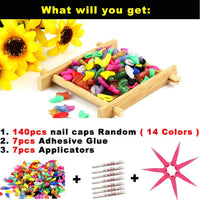 VICTHY 140pcs Cat Nail Caps - Large - image 4
