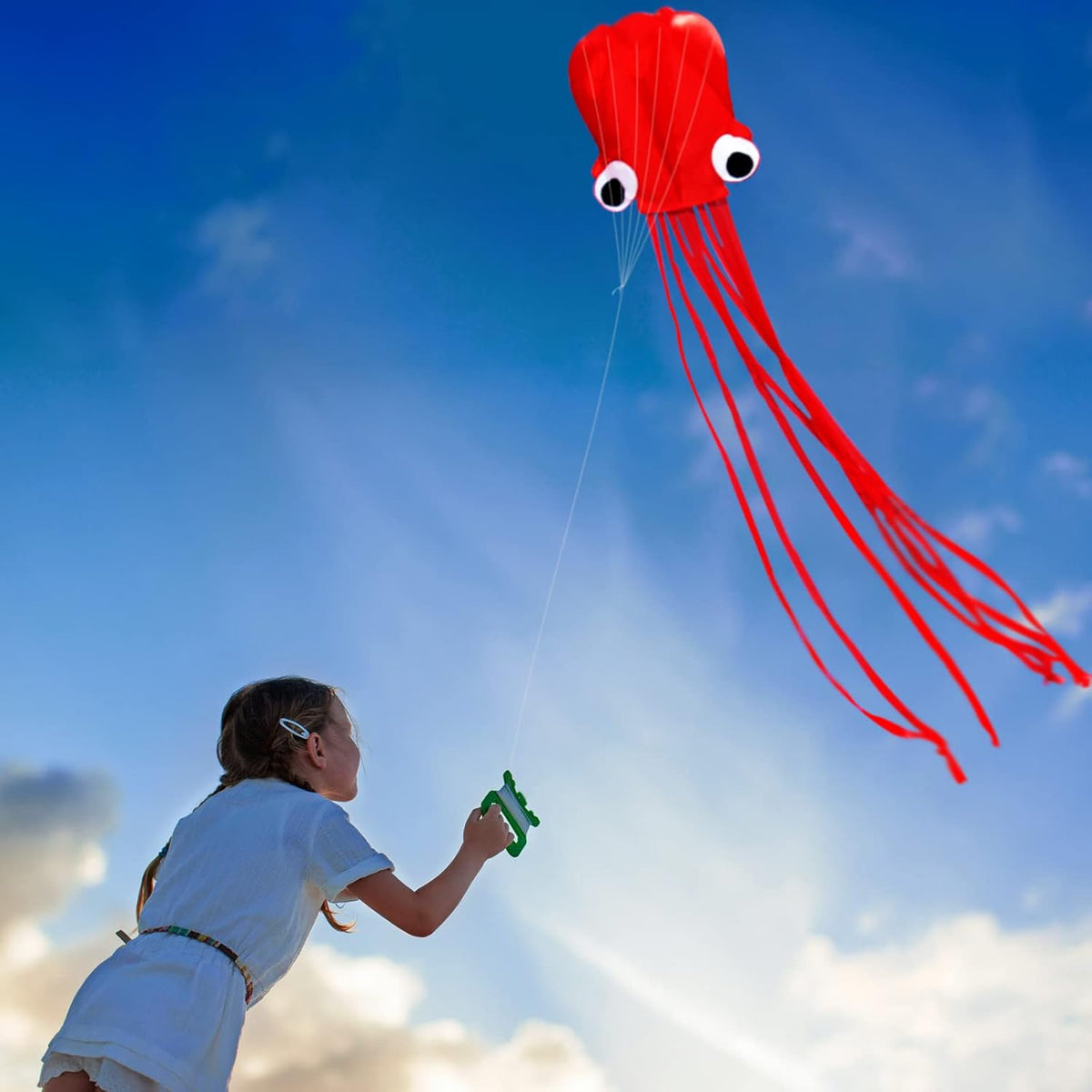 Hengda Kite Soft Octopus Kite Series - 1 / All Red - image 4