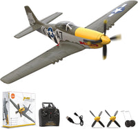 LEAMBE 4 Channel RC Plane, Ready to Fly Aerobatic Aircraft - Green / Extra Large