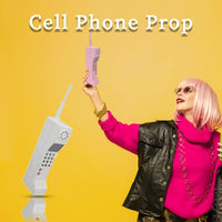 Gugxiom retro 90s brick cell phone prop made of iron with printed number keys and antenna - view 4