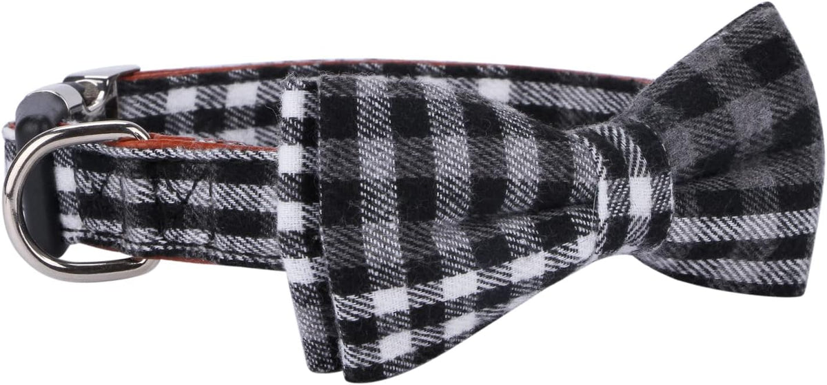 Faleela Soft &Comfy Bowtie Dog Collar - Medium (Pack of 1) / Black And Whit - image 3