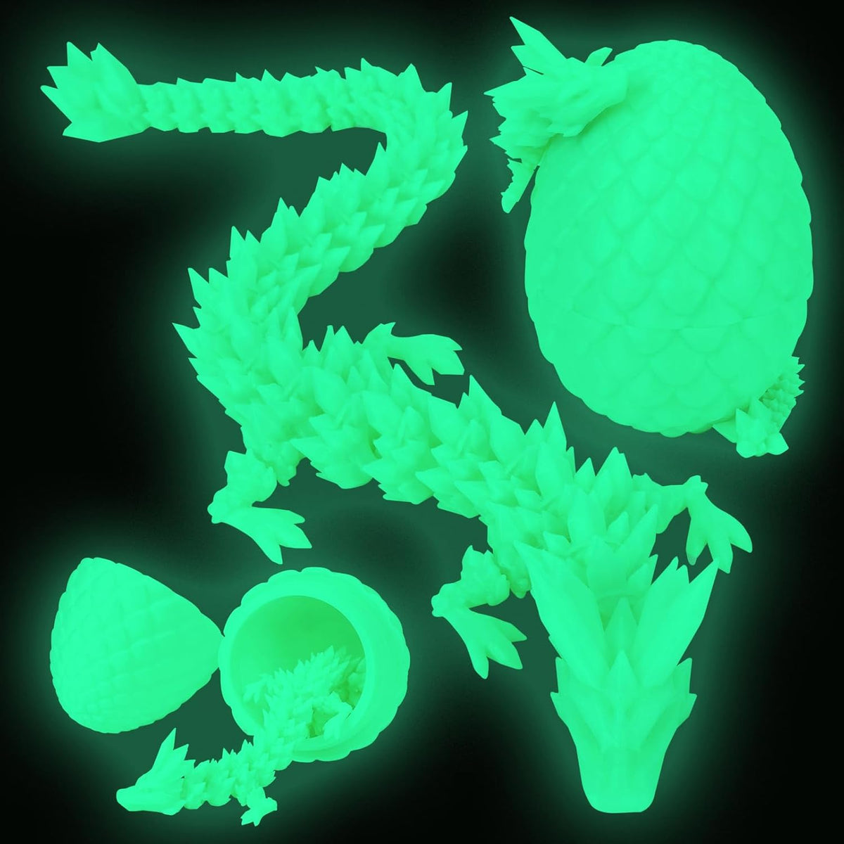 TBOLINE 12" 3D Printed Dragon Egg - Luminous Color
