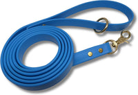 Biothane Leash, Brass, 6 ft x 5/8, Black – Essentials for Dogs - 1/2 / Light Blue