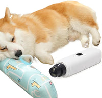 Quiet Rechargeable Pet Nail Grinder - Dog Nail Clippers and Grinder - with LED Lights and Quick Sensor, Diamond-Tip Dust Collector, Suitable for Large Dogs, Small Cats, and Rabbits (White)