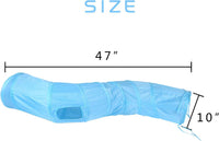 iCAGY Cat Tunnel Toys for Indoor Cats Kittens Rabbits - 47" (Shape S) / Blue - image 4