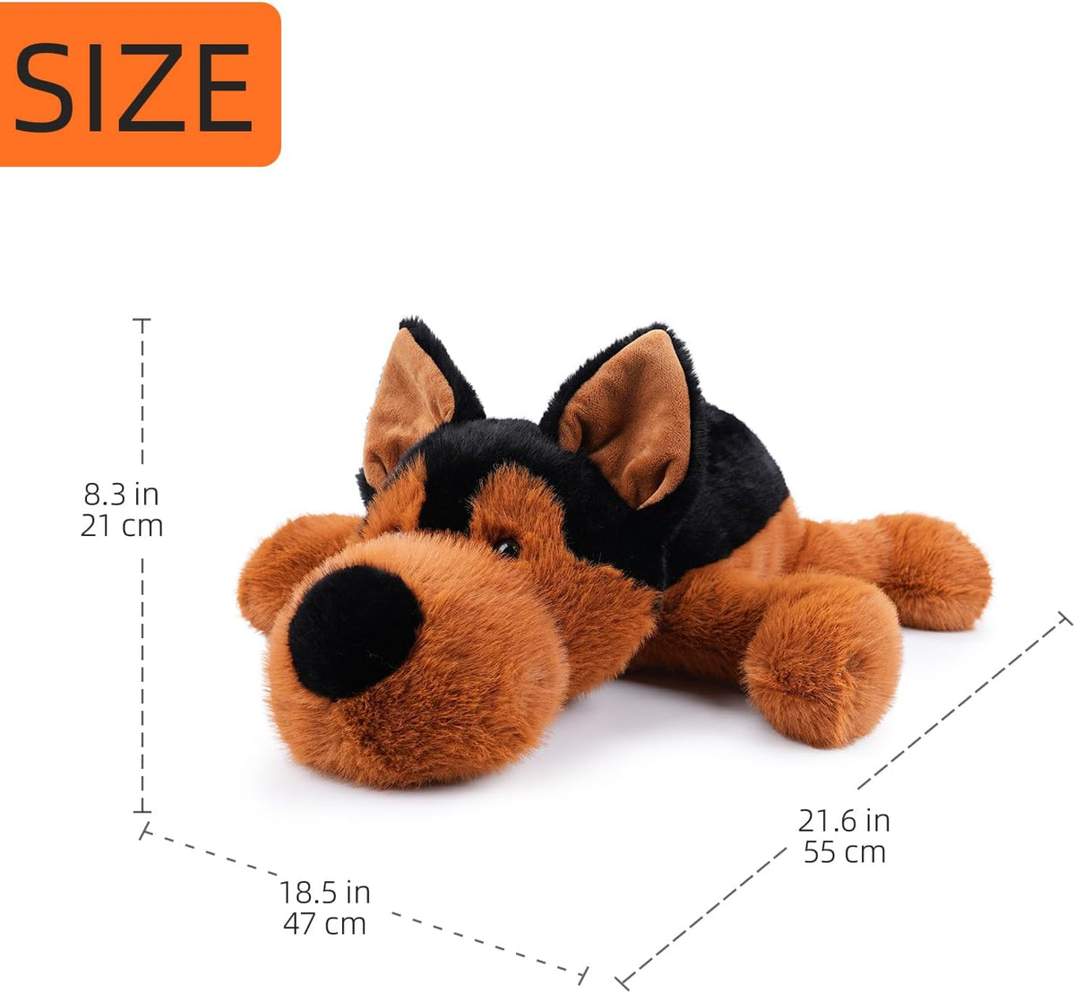 WEIGEDU floppy stuffed dog plush, 20 inch brown puppy with soft plush fur - view 12