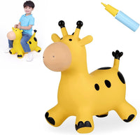 INPANY Bouncy Bull, Cow Hopper for Cowboys, Kid Gifts Toy - Yellow Giraffe