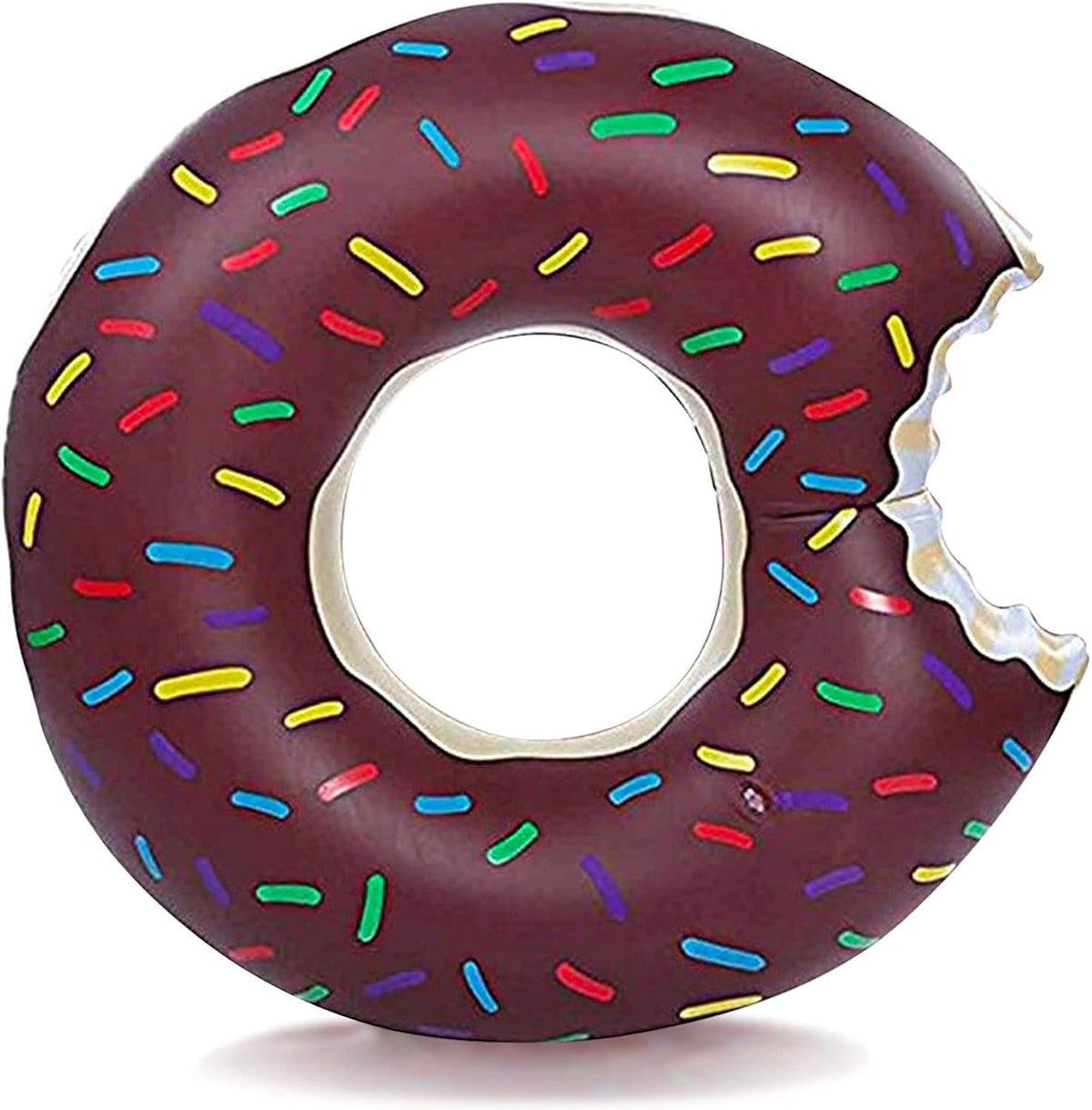 DMAR Donut Pool Float, Donut Tube & Ring for Beach & Pool - 23.4in Chocolate Brown