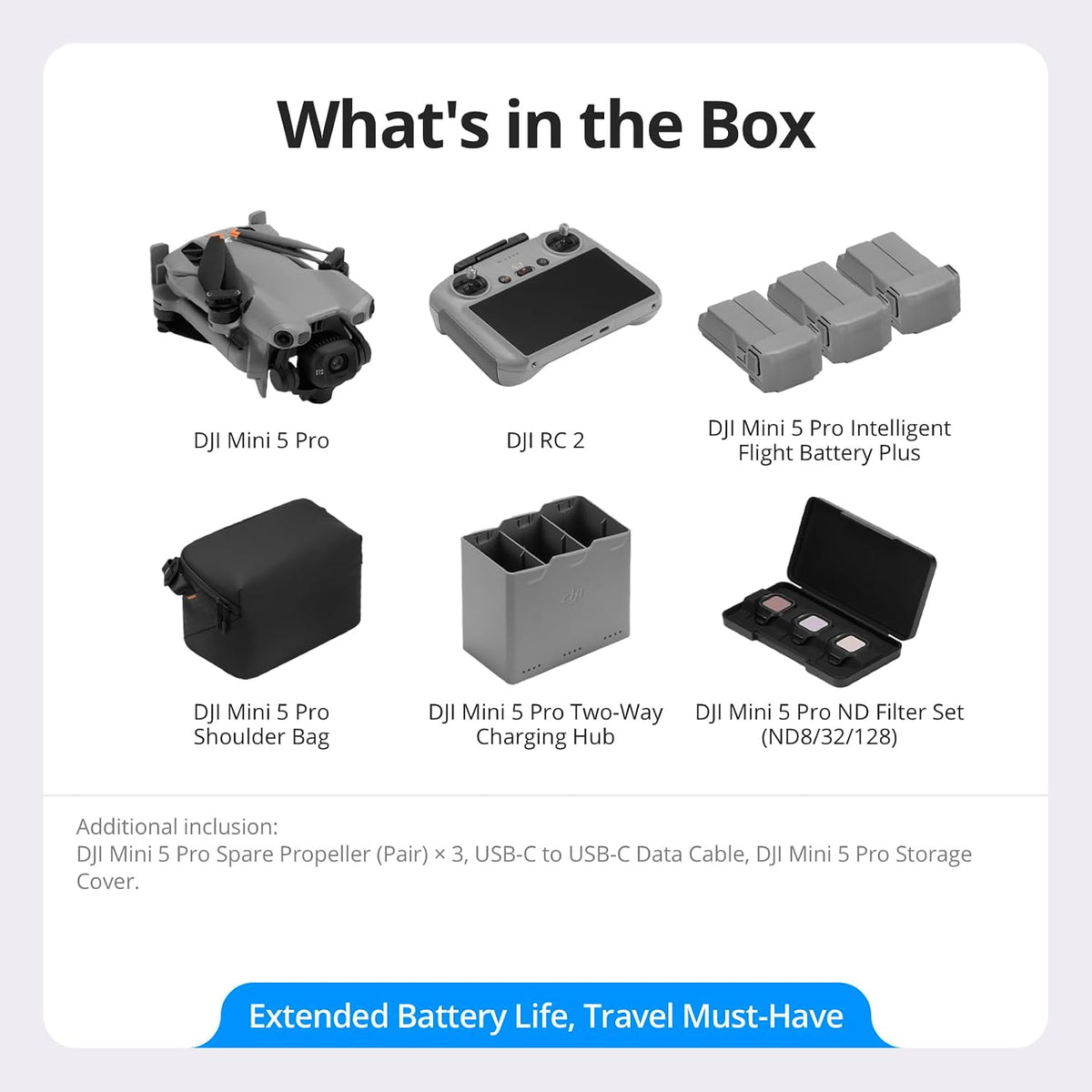 DJI Mini 5 Pro Fly More Combo With DJI RC 2 - DJI Mini 5 Pro Fly More Combo Plus (DJI RC 2) - image 2