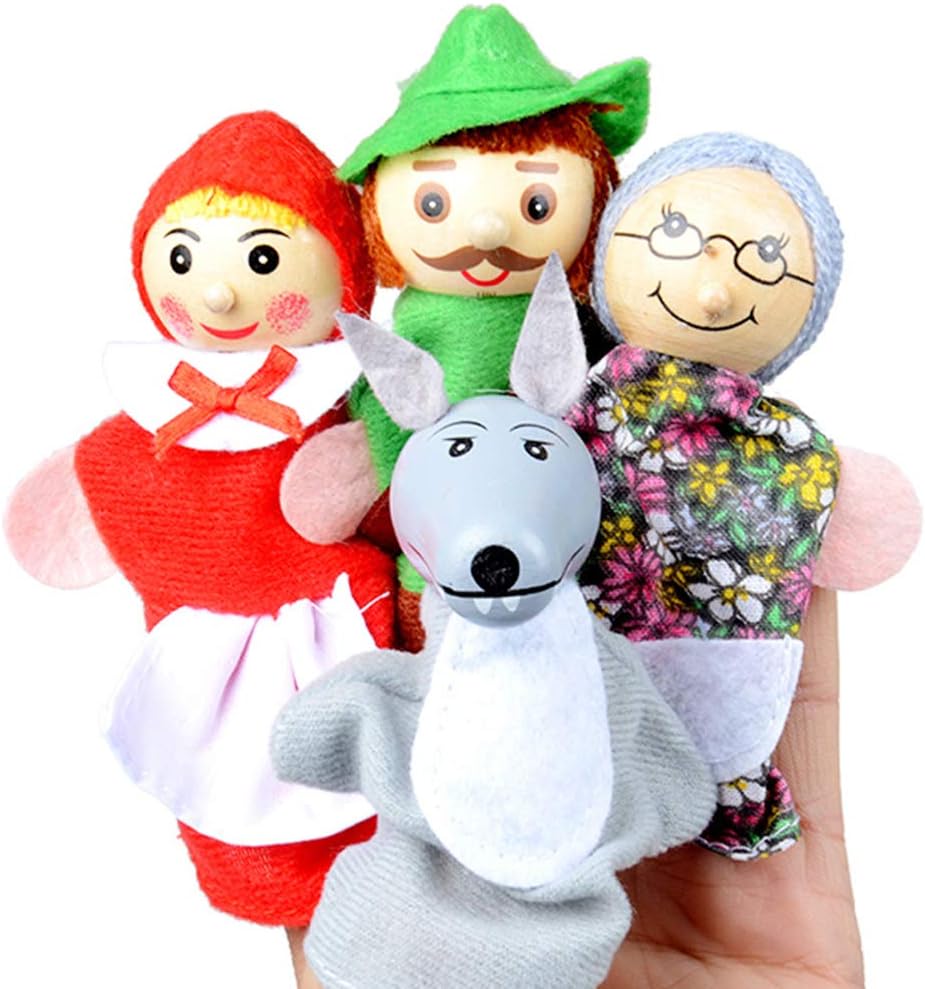 DIY-SCIENCE three little pigs and wolf finger puppets for toddler storytelling