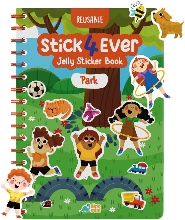 Stick4Ever Jelly Sticker Book, for Kids, Waterproof - Park